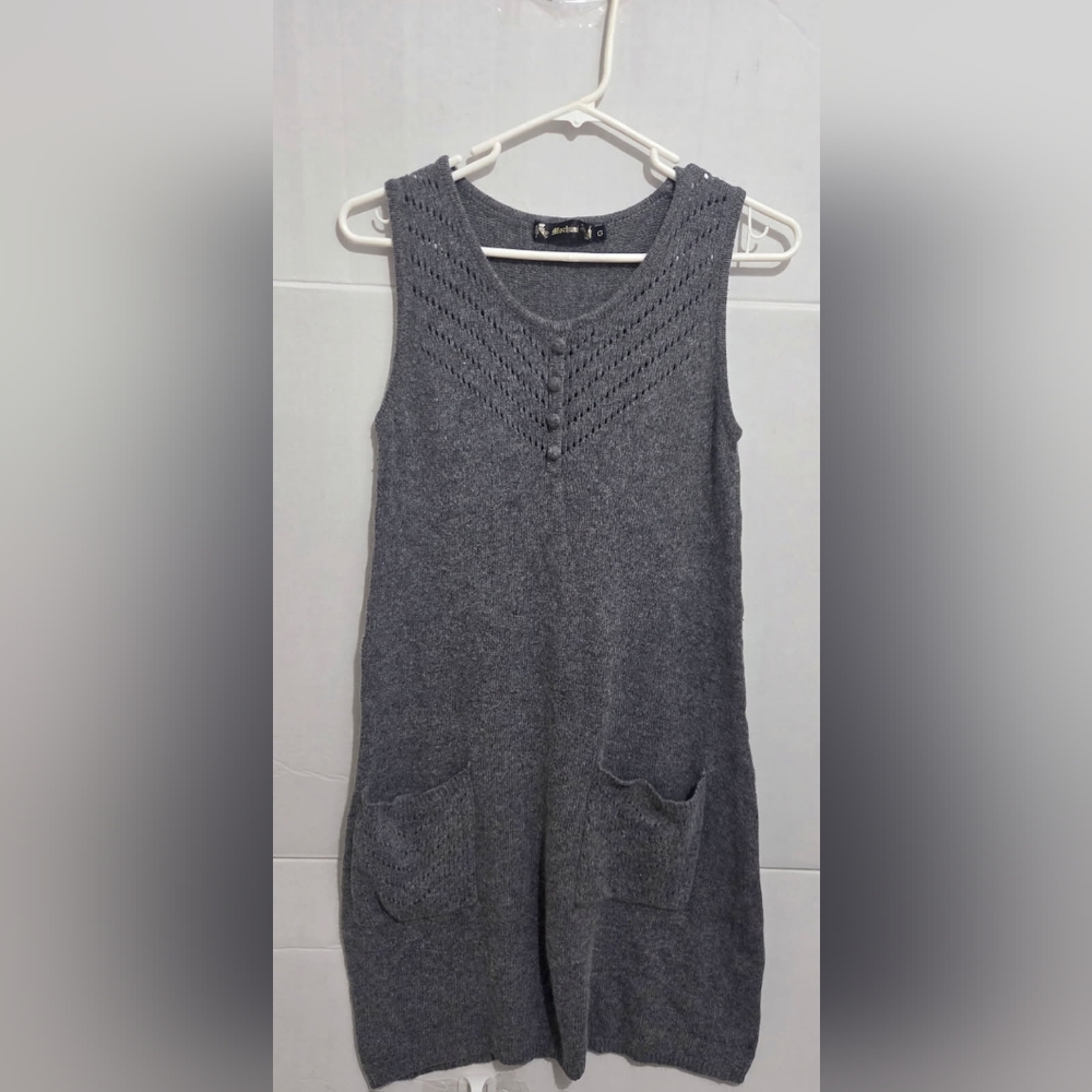 Women's Mochini Medium  Sleevless Grey Dress One Size Fits All
